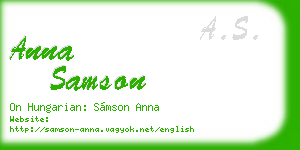 anna samson business card